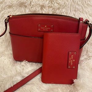 Kate Spade Dome Crossbody with matching wallet
